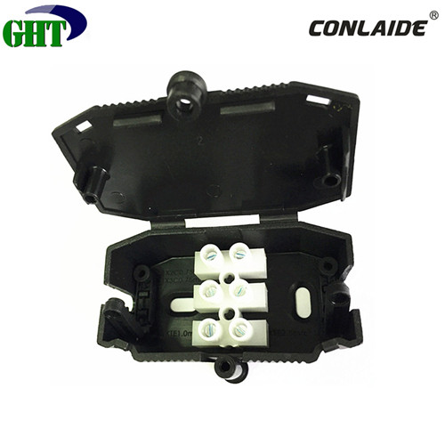 410  Black 3 Pole Junction Box with Terminal block